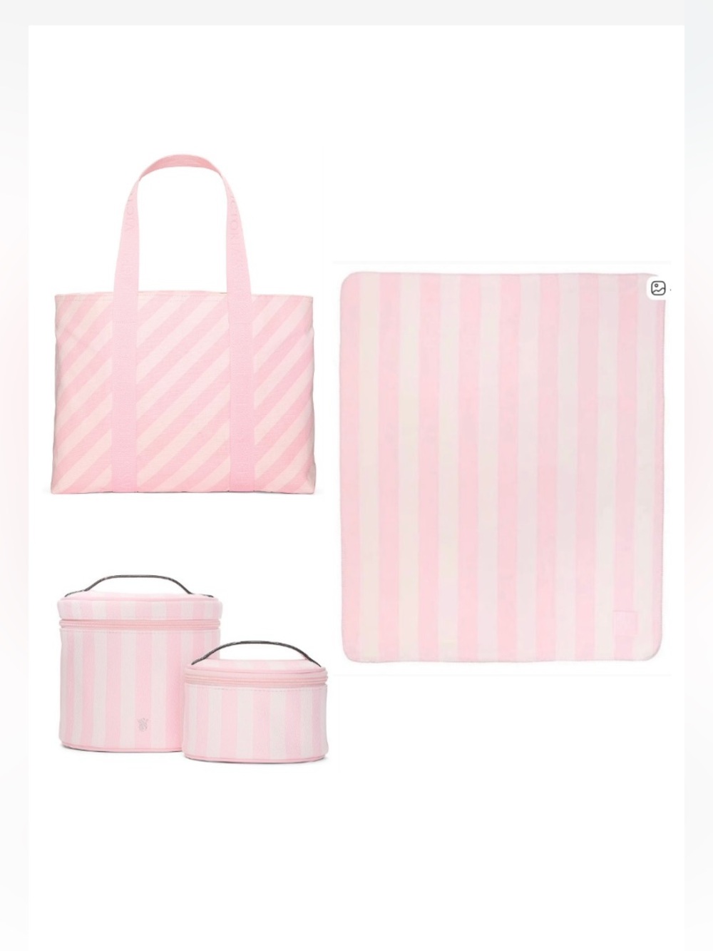 Victoria's Secret Heritage Stripe Blanket Set